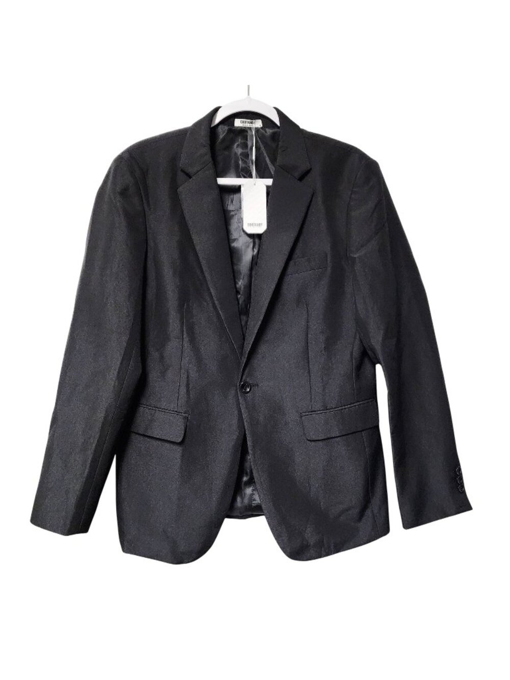 Coofandy Mens Black Two-Button Blazer Jacket Size S Slim Fit New